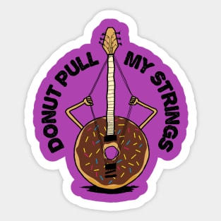 Donut Pull My Strings - Banjo Pun Sticker